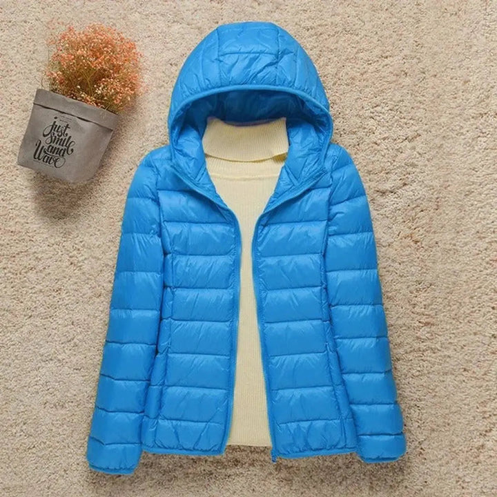 Women's Lightweight Hooded Quilted Jacket Packable Down Puffer