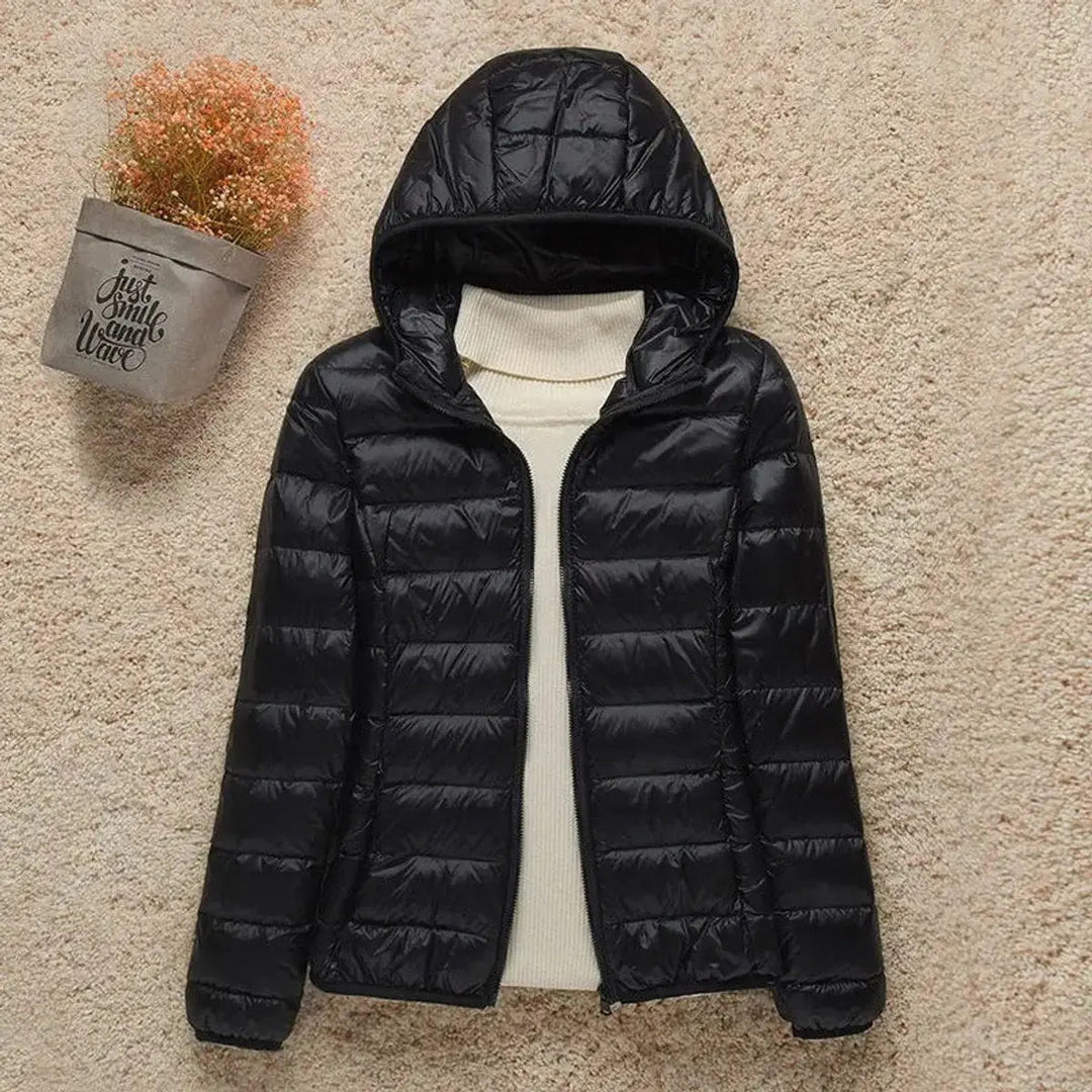 Women's Lightweight Hooded Quilted Jacket Packable Down Puffer