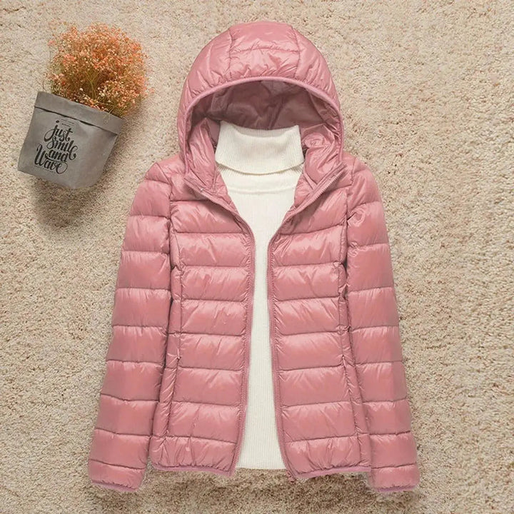 Women's Lightweight Hooded Quilted Jacket Packable Down Puffer