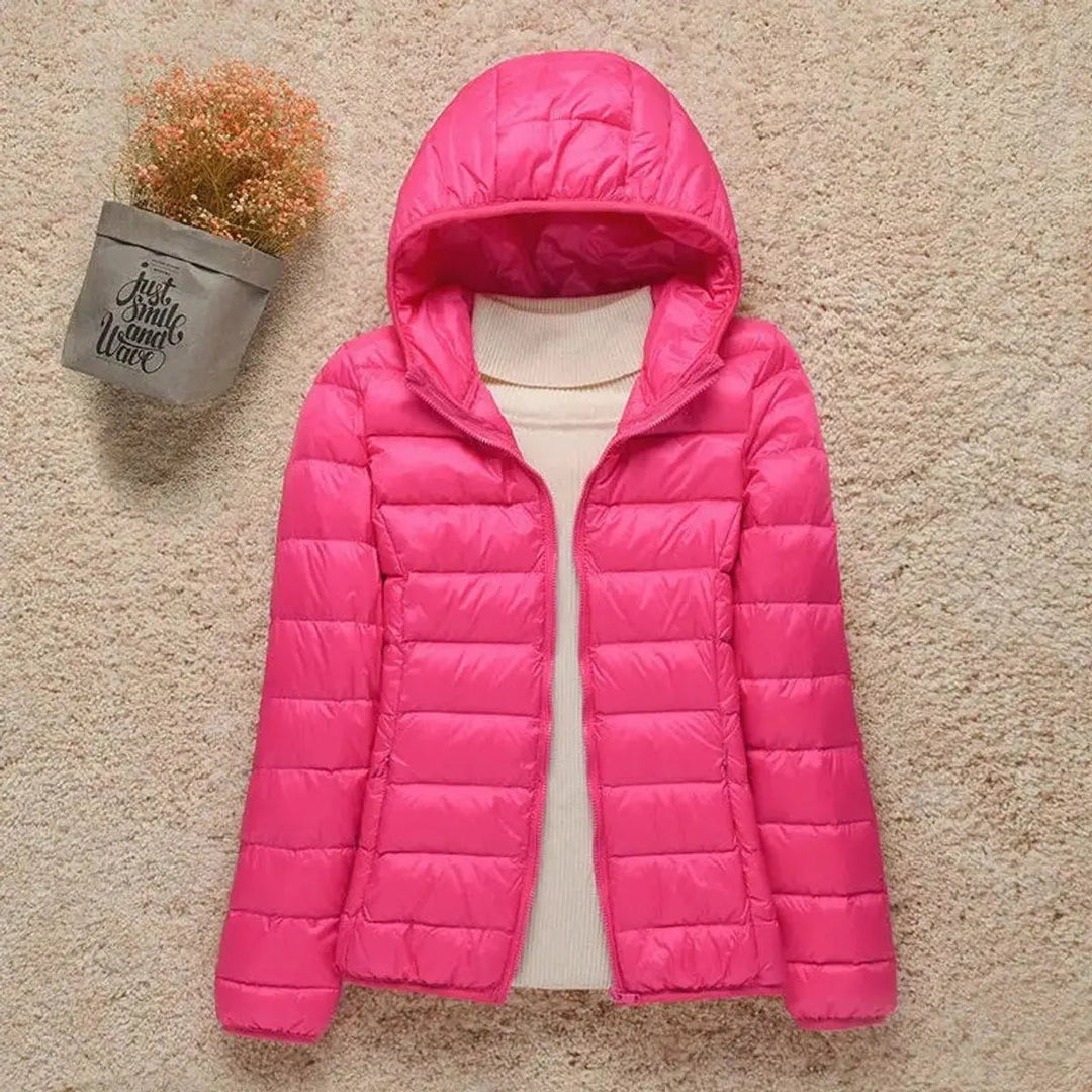 Women's Lightweight Hooded Quilted Jacket Packable Down Puffer