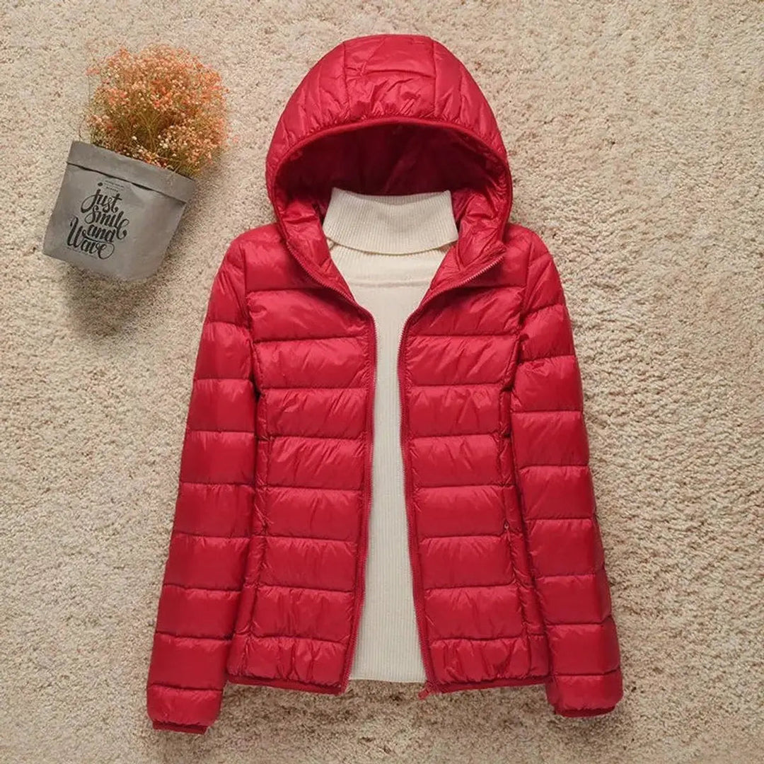 Women's Lightweight Hooded Quilted Jacket Packable Down Puffer