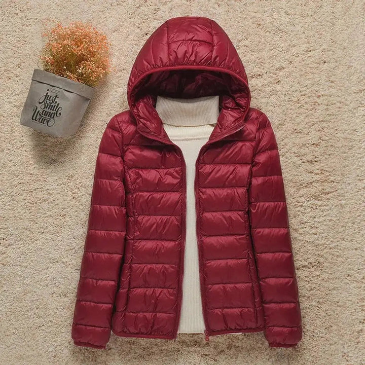 Women's Lightweight Hooded Quilted Jacket Packable Down Puffer