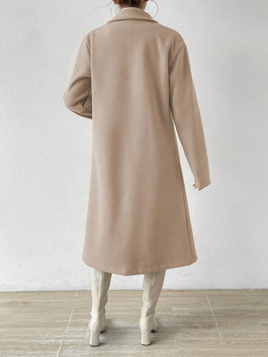 Women's Long Double-Breasted Overcoat