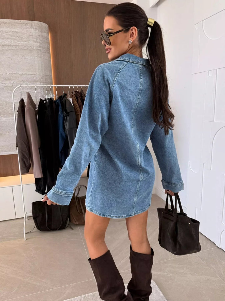 Women's Long Sleeve Denim Dress