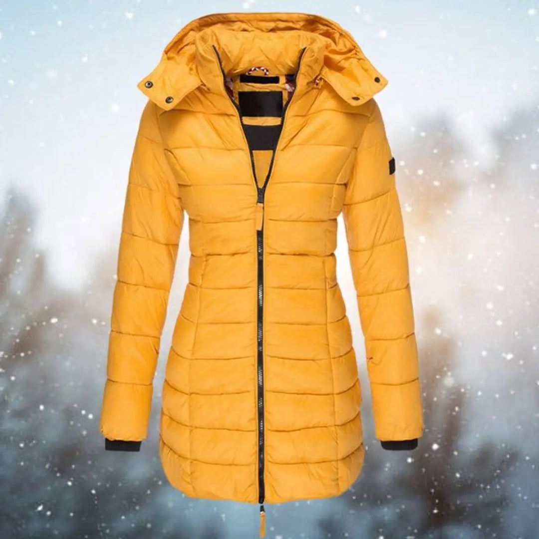 Women's Longline Hooded Quilted Jacket Padded Puffer Coat