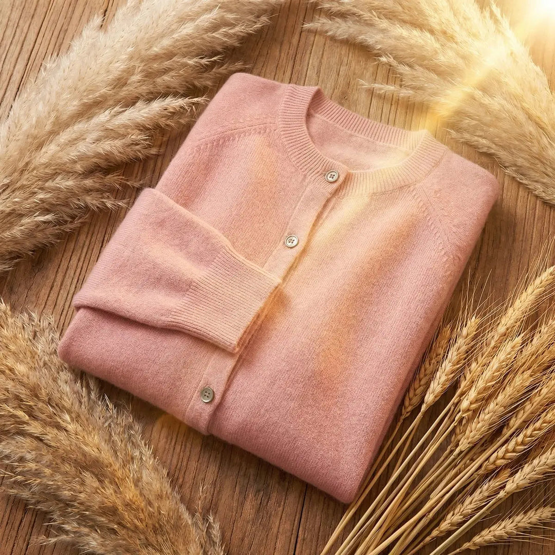 Women's Merino Wool Long Sleeve Knit Jumper Cardigan