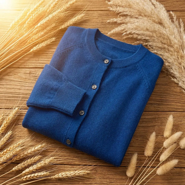 Women's Merino Wool Long Sleeve Knit Jumper Cardigan