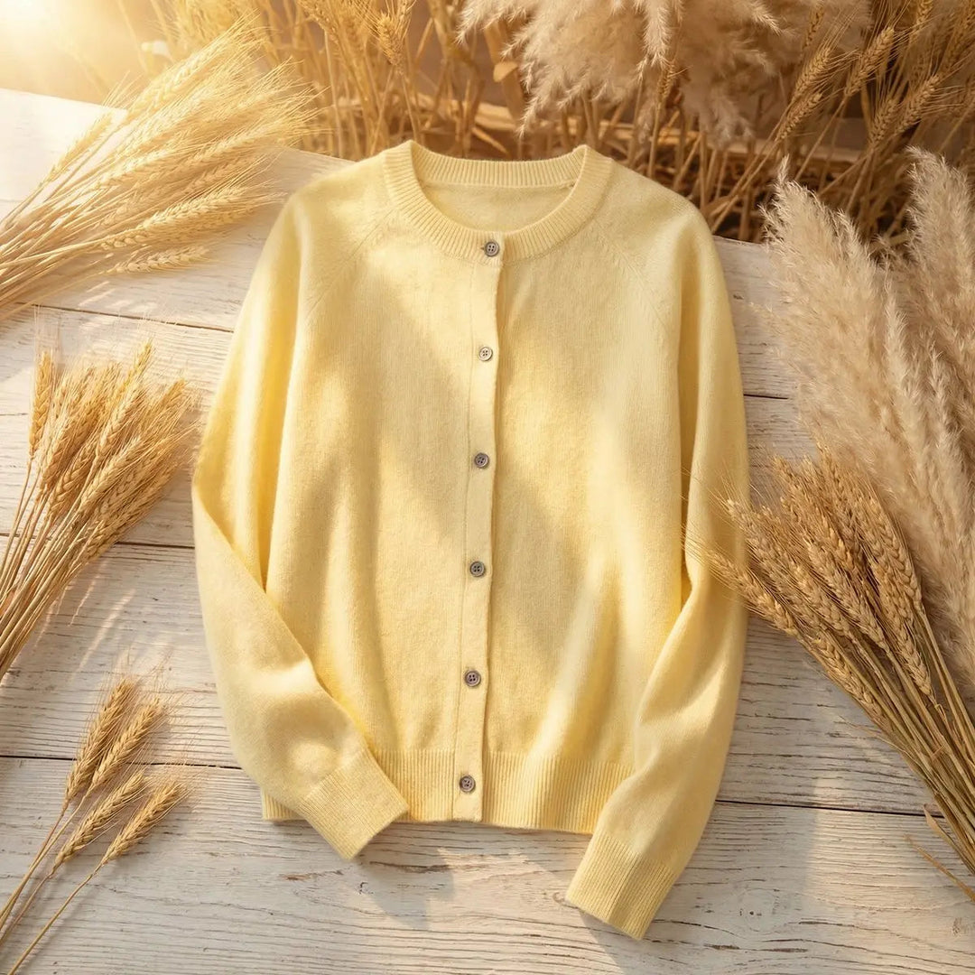 Women's Merino Wool Long Sleeve Knit Jumper Cardigan