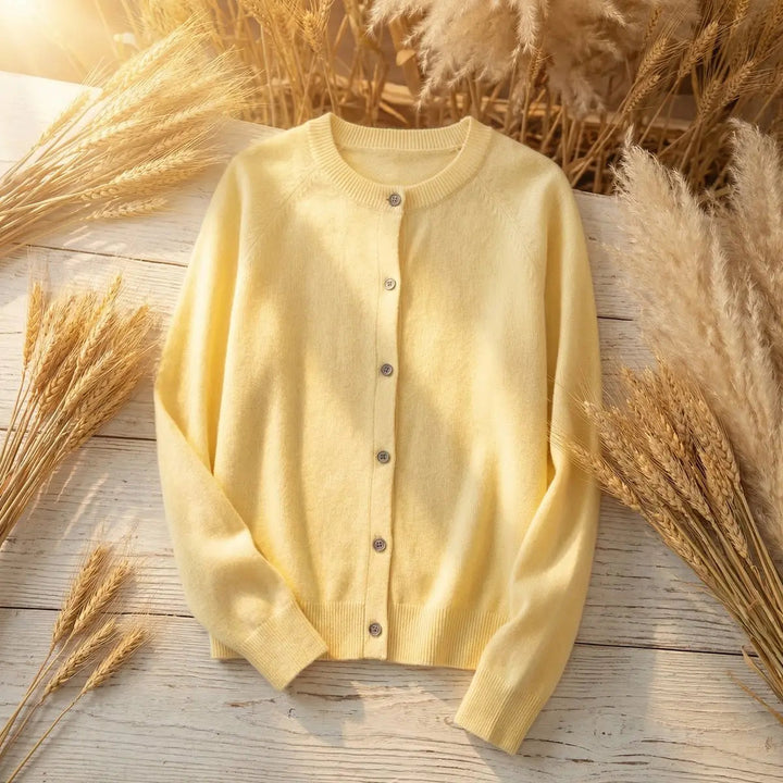 Women's Merino Wool Long Sleeve Knit Jumper Cardigan