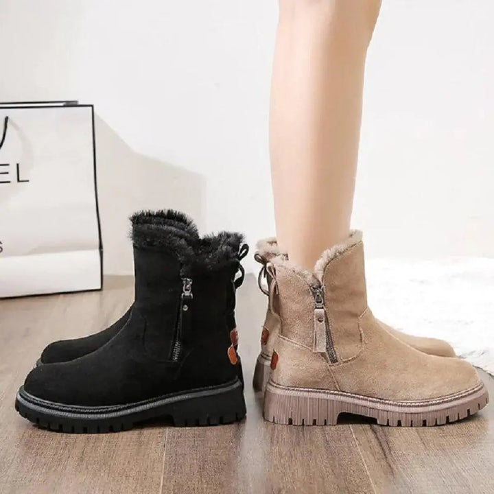 Women's Orthopedic Fur-Lined Zip-Up Ankle Boots