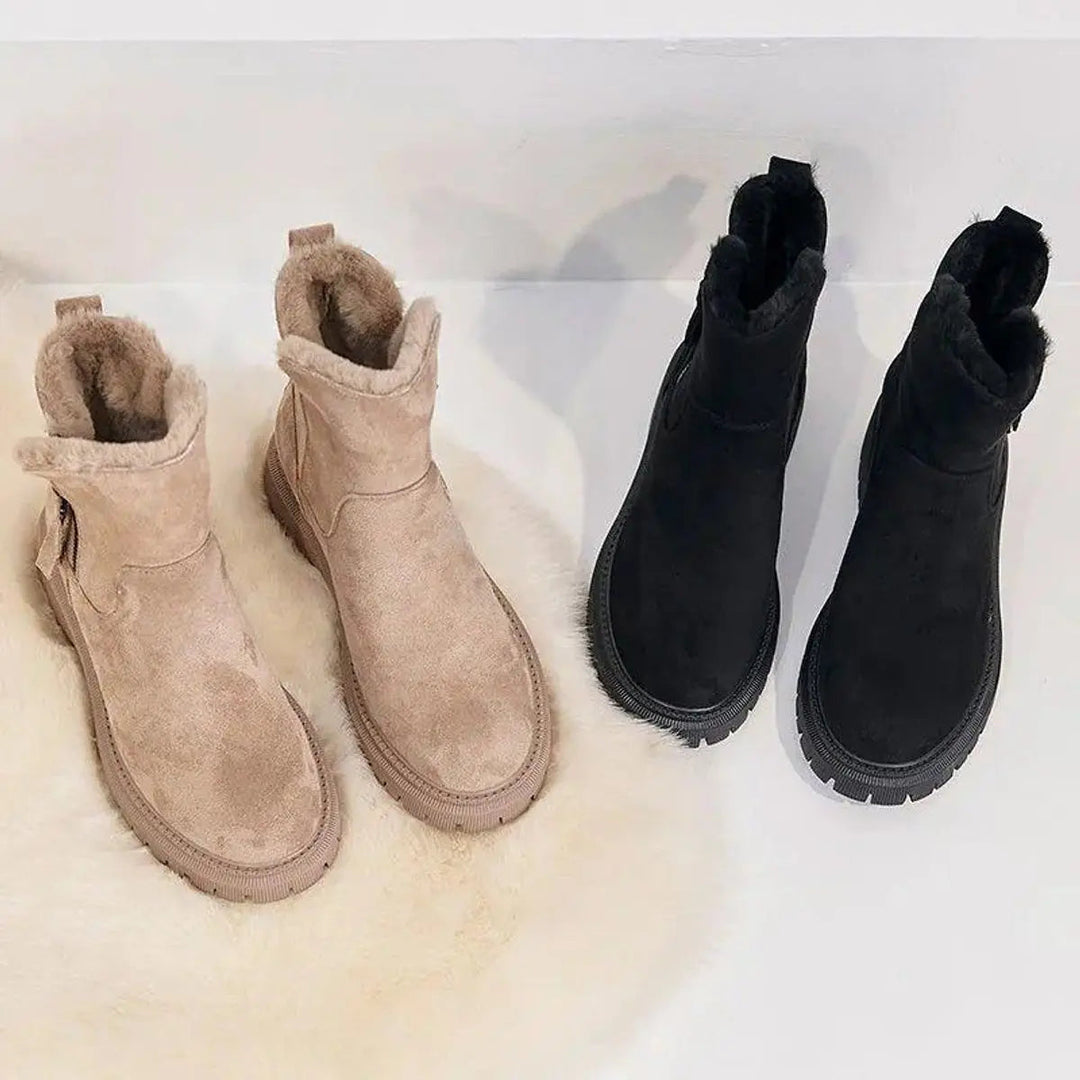 Women's Orthopedic Fur-Lined Zip-Up Ankle Boots