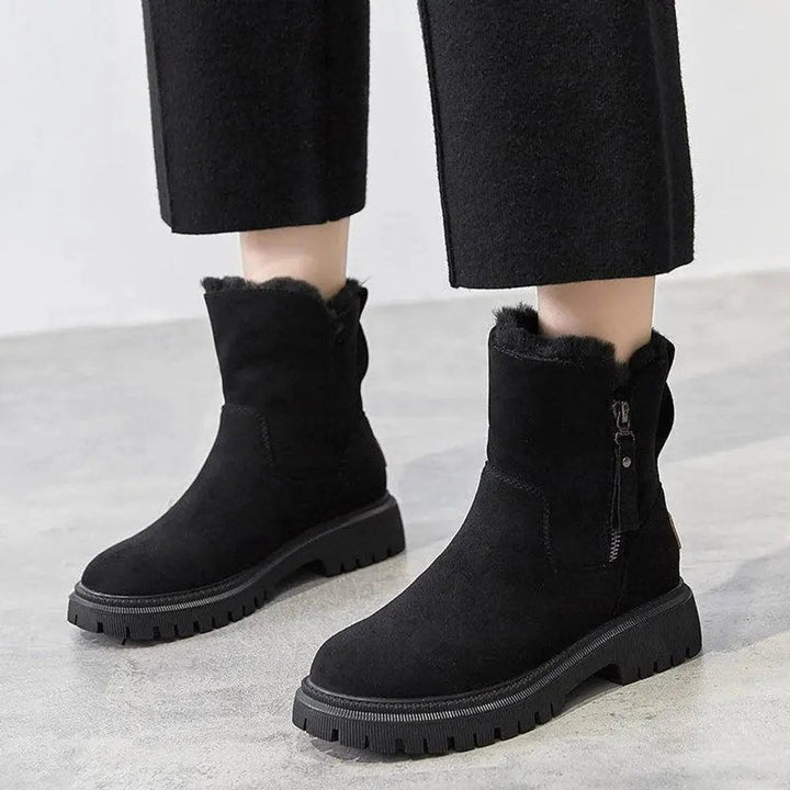 Women's Orthopedic Fur-Lined Zip-Up Ankle Boots