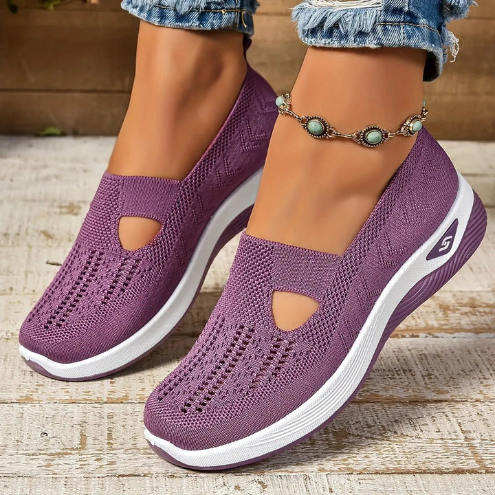 Women's Orthopaedic Slip-On Knit Trainers