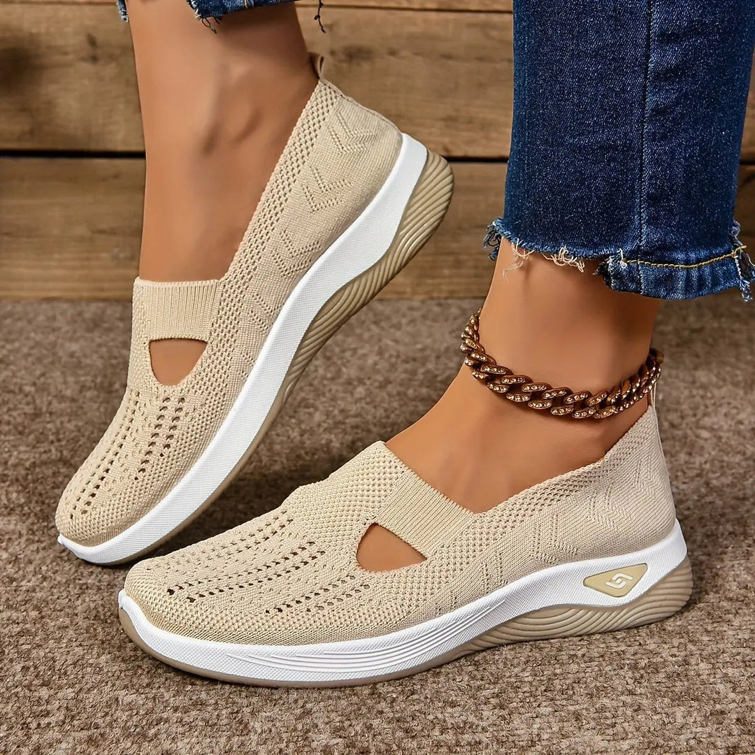 Women's Orthopaedic Slip-On Knit Trainers
