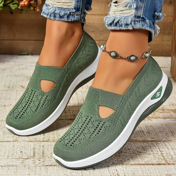 Women's Orthopaedic Slip-On Knit Trainers