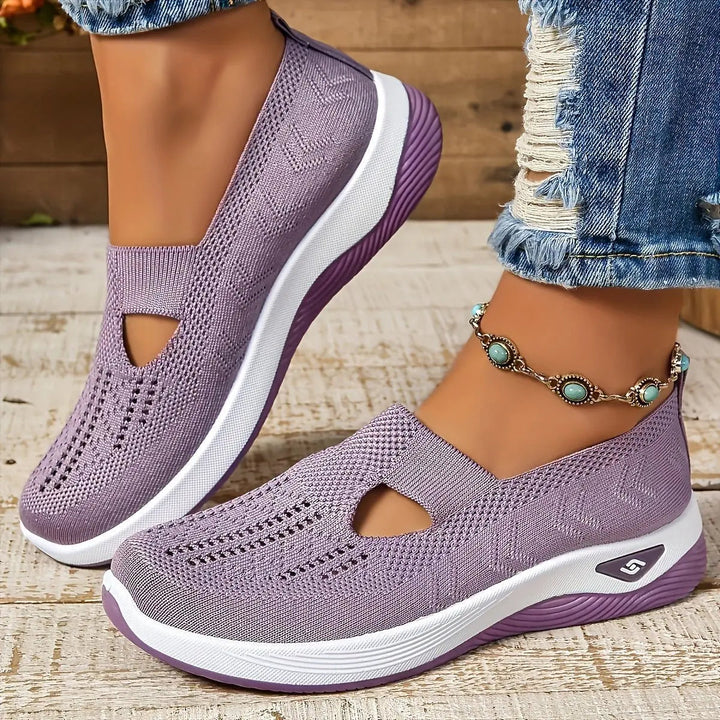 Women's Orthopaedic Slip-On Knit Trainers