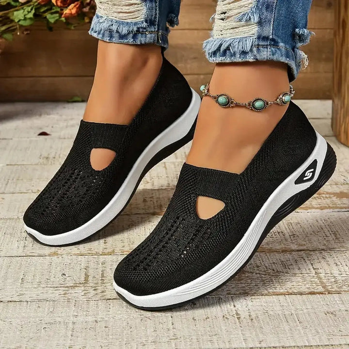Women's Orthopaedic Slip-On Knit Trainers
