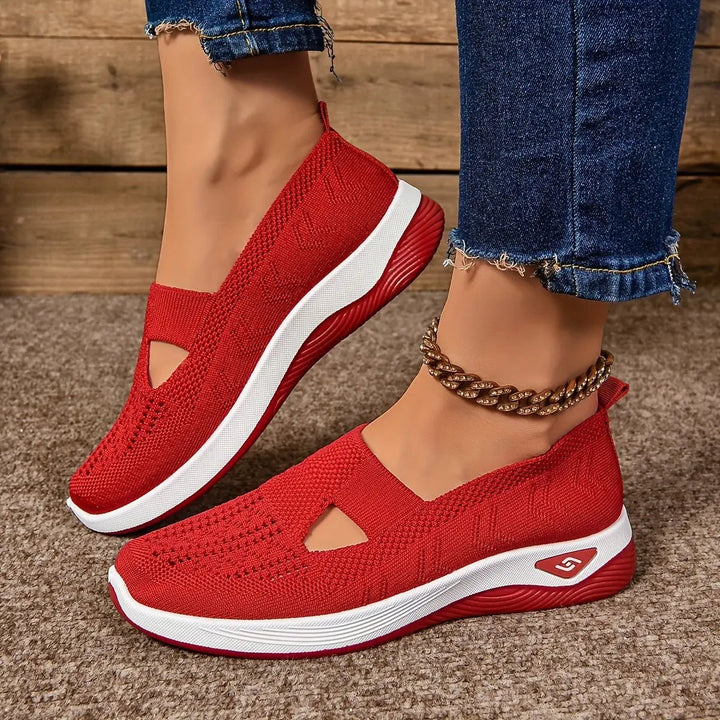Women's Orthopaedic Slip-On Knit Trainers