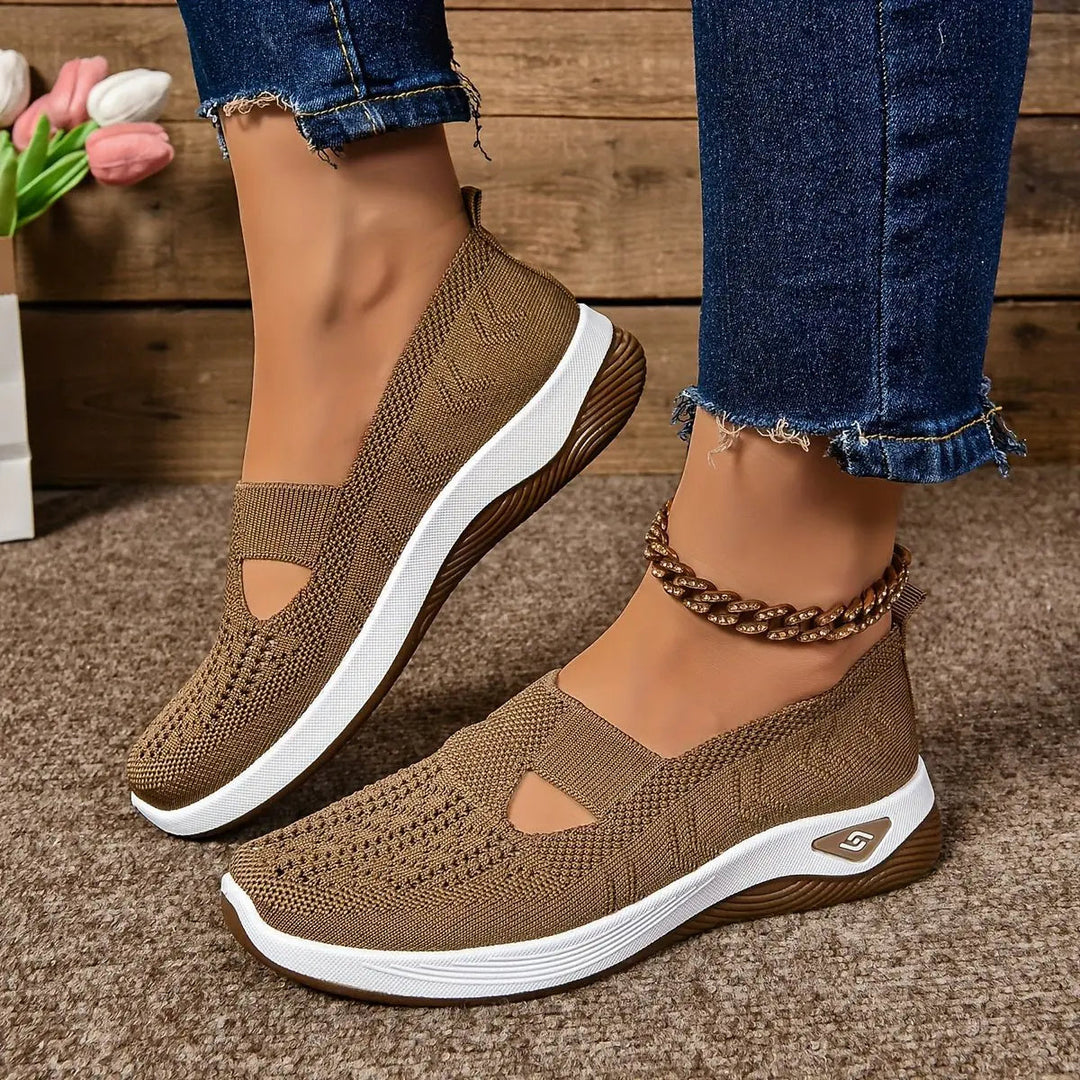Women's Orthopaedic Slip-On Knit Trainers