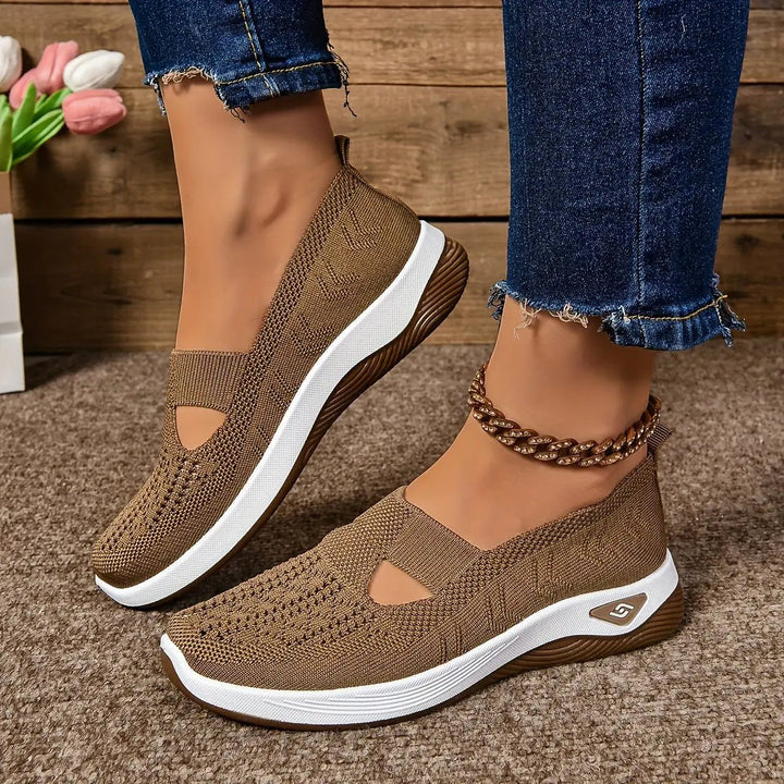 Women's Orthopaedic Slip-On Knit Trainers