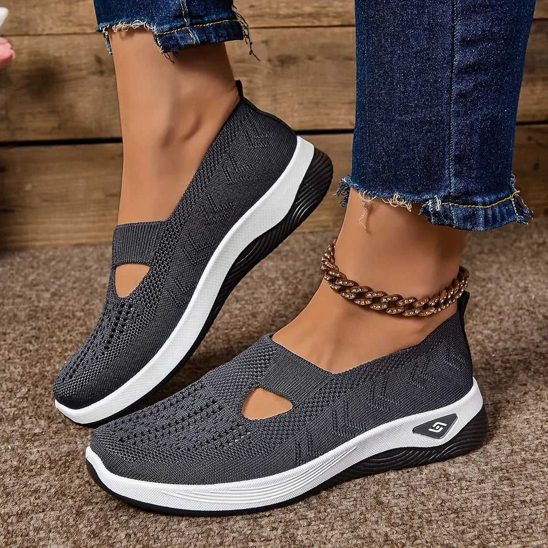 Women's Orthopaedic Slip-On Knit Trainers