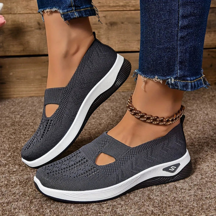 Women's Orthopaedic Slip-On Knit Trainers