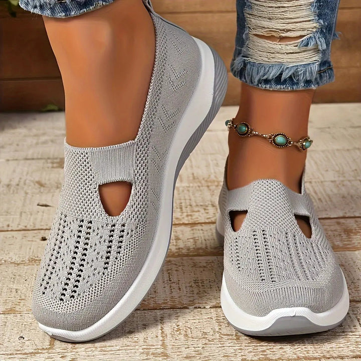 Women's Orthopaedic Slip-On Knit Trainers