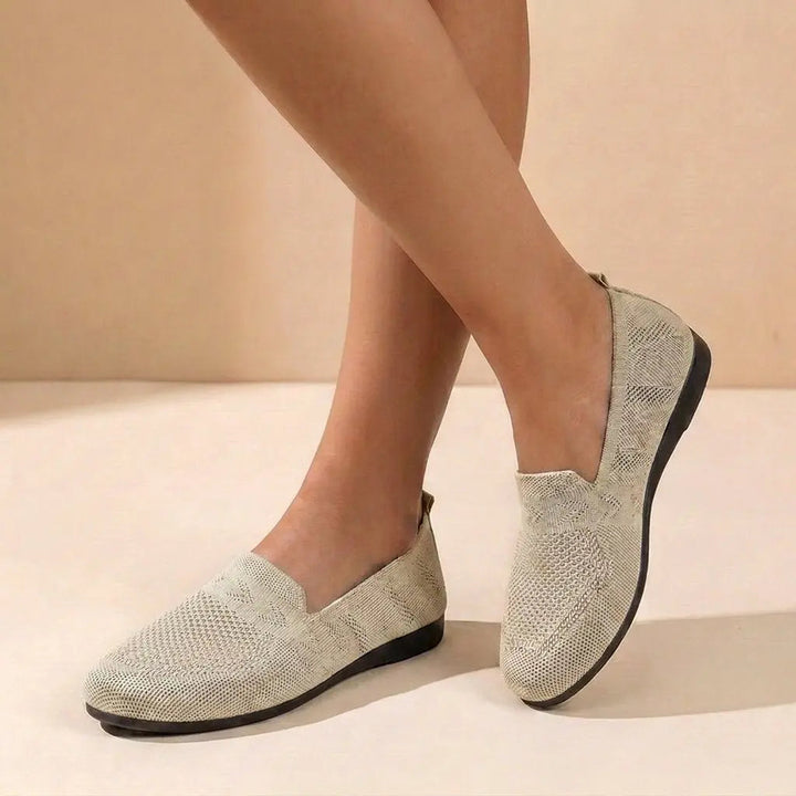 Women's Orthopedic Slip-On Knit Flats Round Toe