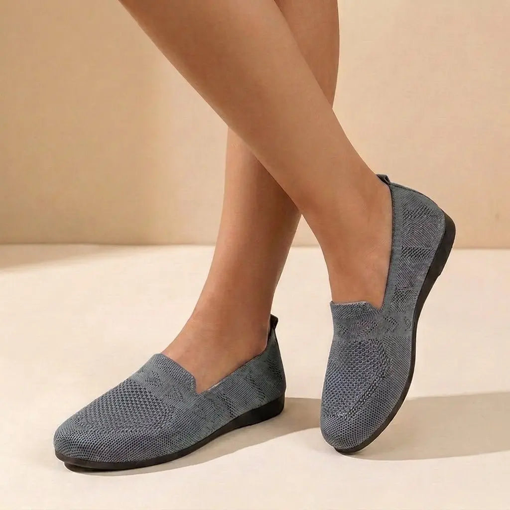 Women's Orthopedic Slip-On Knit Flats Round Toe