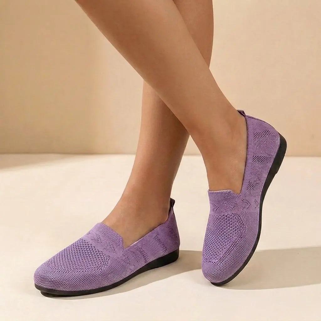 Women's Orthopedic Slip-On Knit Flats Round Toe