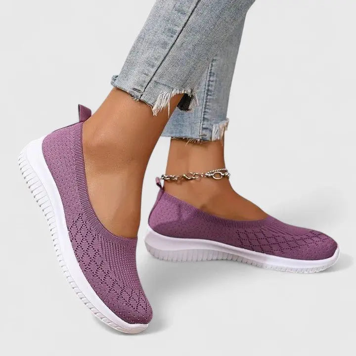 Women's Orthopaedic Slip-On Breathable Knit Trainers
