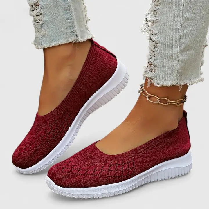 Women's Orthopaedic Slip-On Breathable Knit Trainers