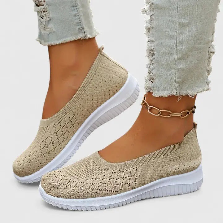 Women's Orthopaedic Slip-On Breathable Knit Trainers