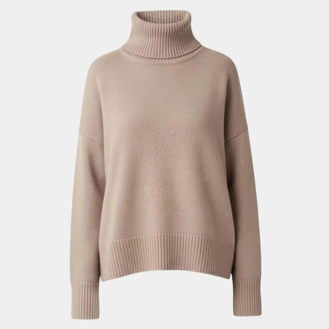 Women's Oversized Chunky Turtleneck Knit Sweater