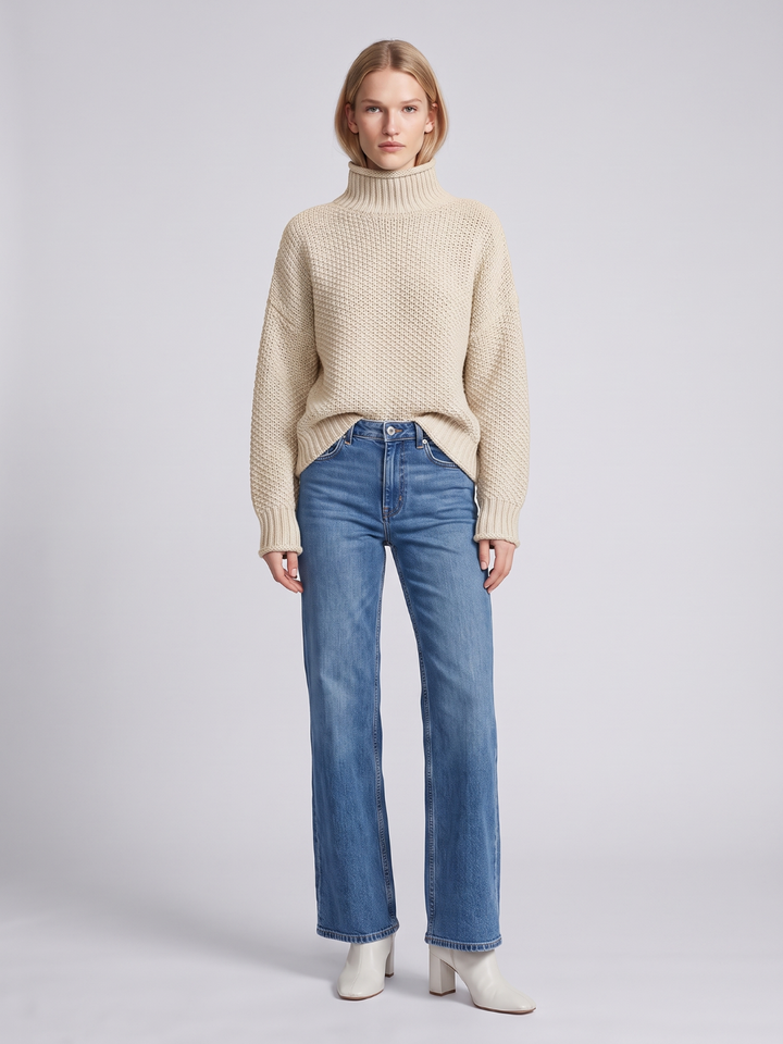 Women's Oversized Chunky Turtleneck Sweater