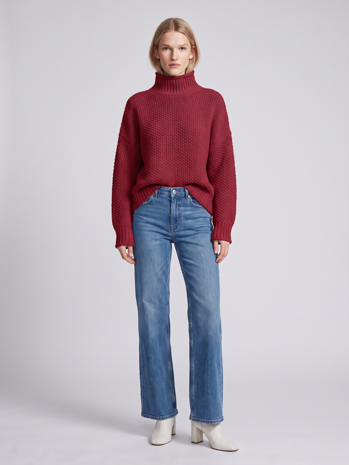 Women's Oversized Chunky Turtleneck Sweater