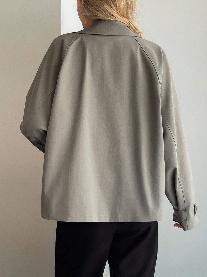 Women's Oversized Double Breasted Wide Lapel Jacket