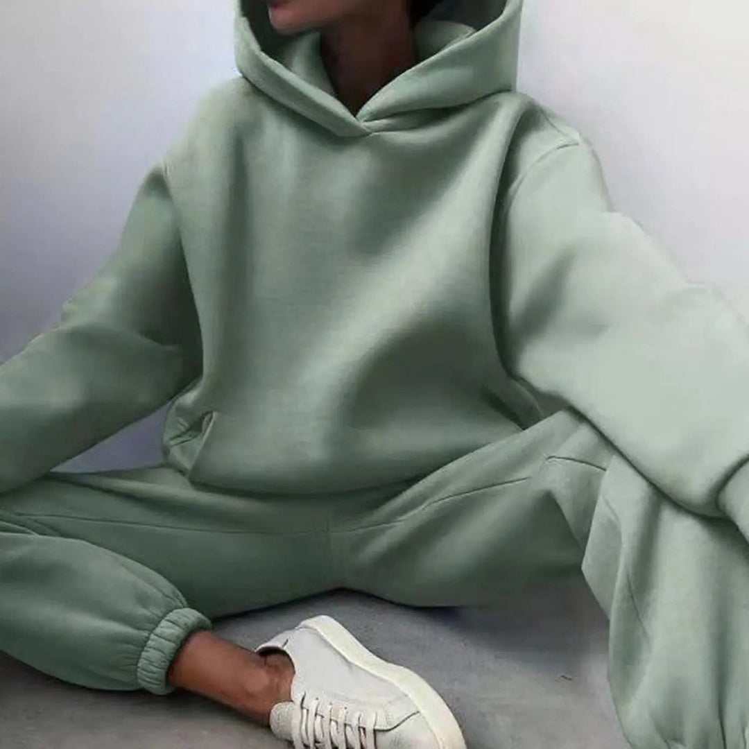 Women's Oversized Hoodie High-Waist Jogger Two-Piece Set