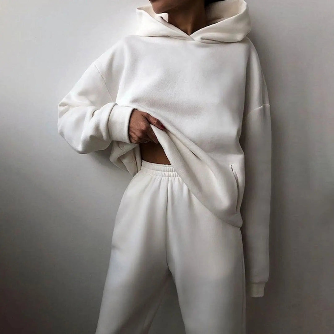 Women's Oversized Hoodie High-Waist Jogger Two-Piece Set