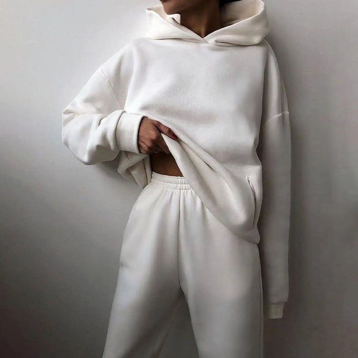 Women's Oversized Hoodie High-Waist Jogger Two-Piece Set