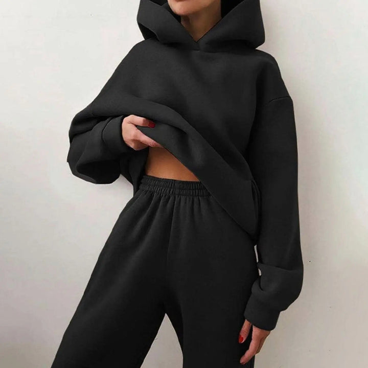 Women's Oversized Hoodie High-Waist Jogger Two-Piece Set