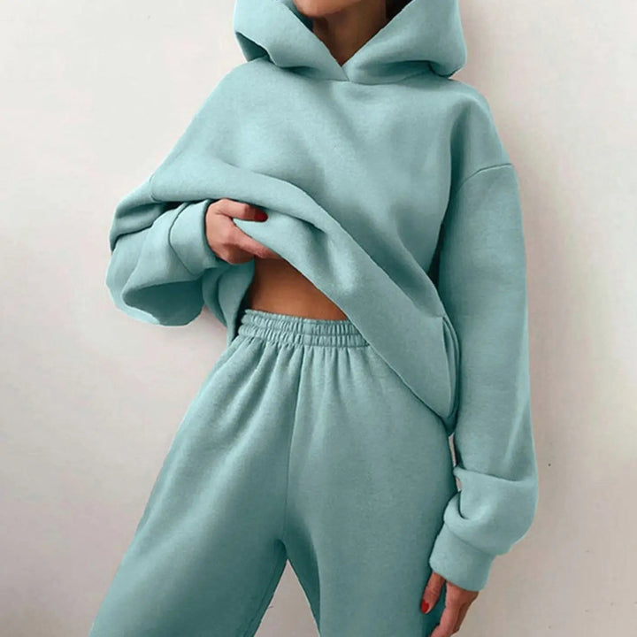 Women's Oversized Hoodie High-Waist Jogger Two-Piece Set