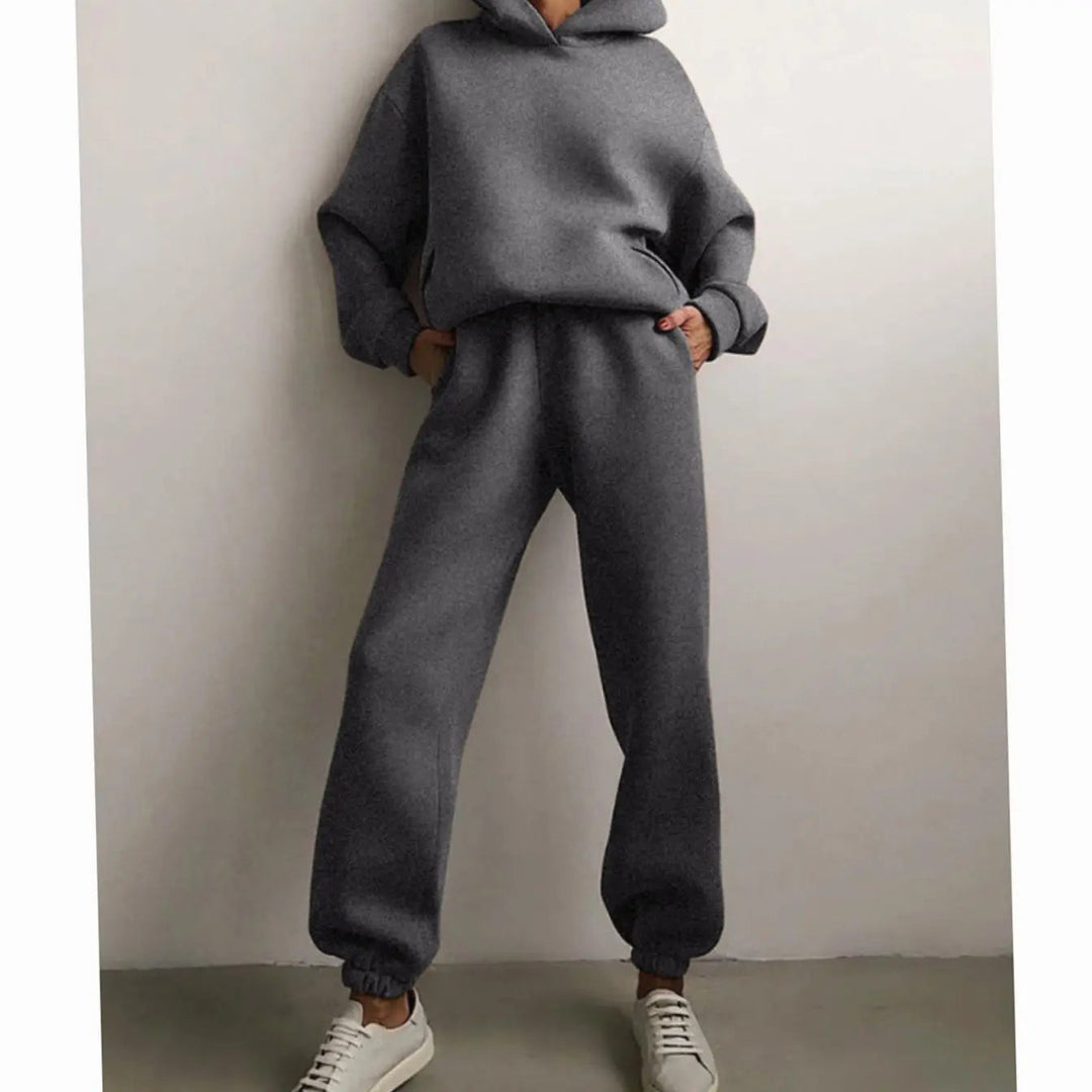 Women's Oversized Hoodie High-Waist Jogger Two-Piece Set