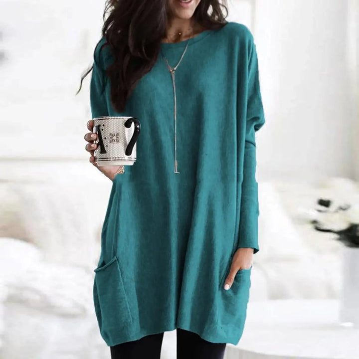 Women's Oversized Long Sleeve Pocket Tunic Jumper Plus Size