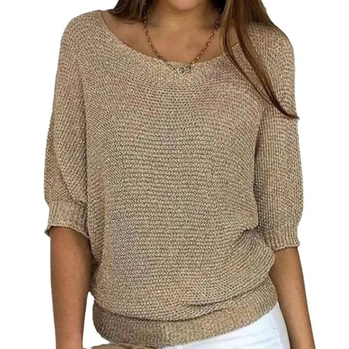 Women's Relaxed-Fit Batwing-Sleeve Knit Sweater