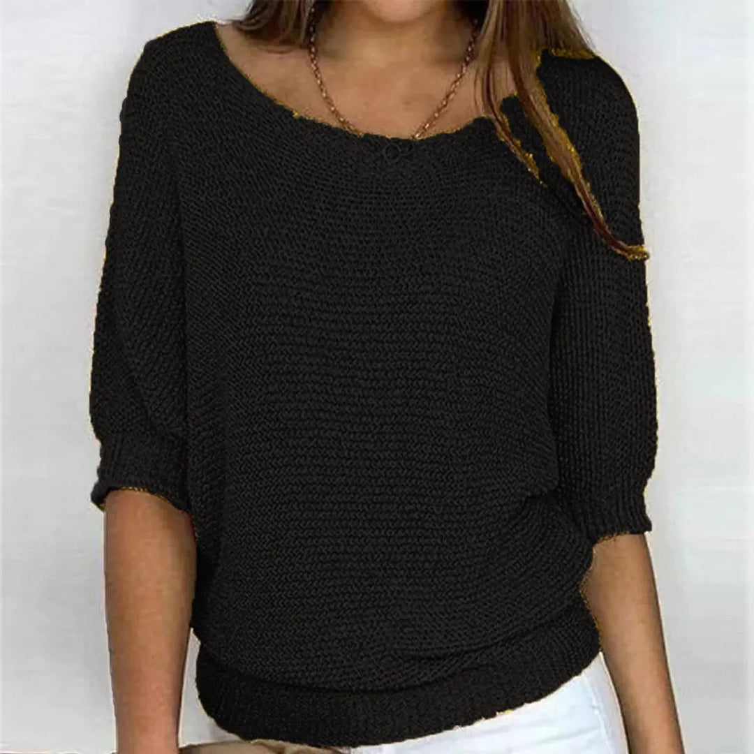 Women's Relaxed-Fit Batwing-Sleeve Knit Sweater
