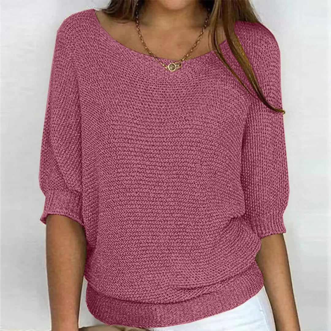 Women's Relaxed-Fit Batwing-Sleeve Knit Sweater