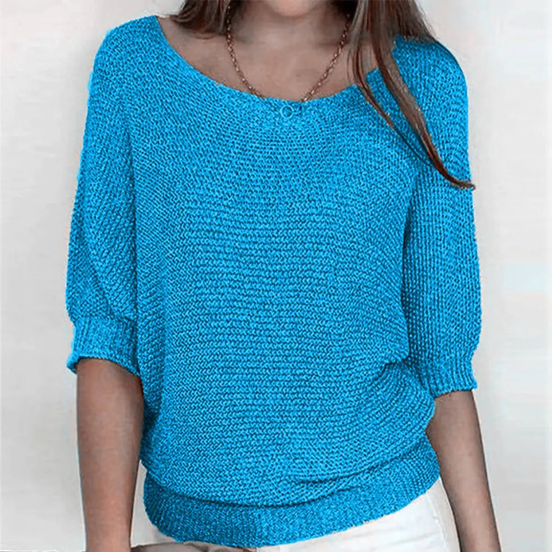 Women's Relaxed-Fit Batwing-Sleeve Knit Sweater