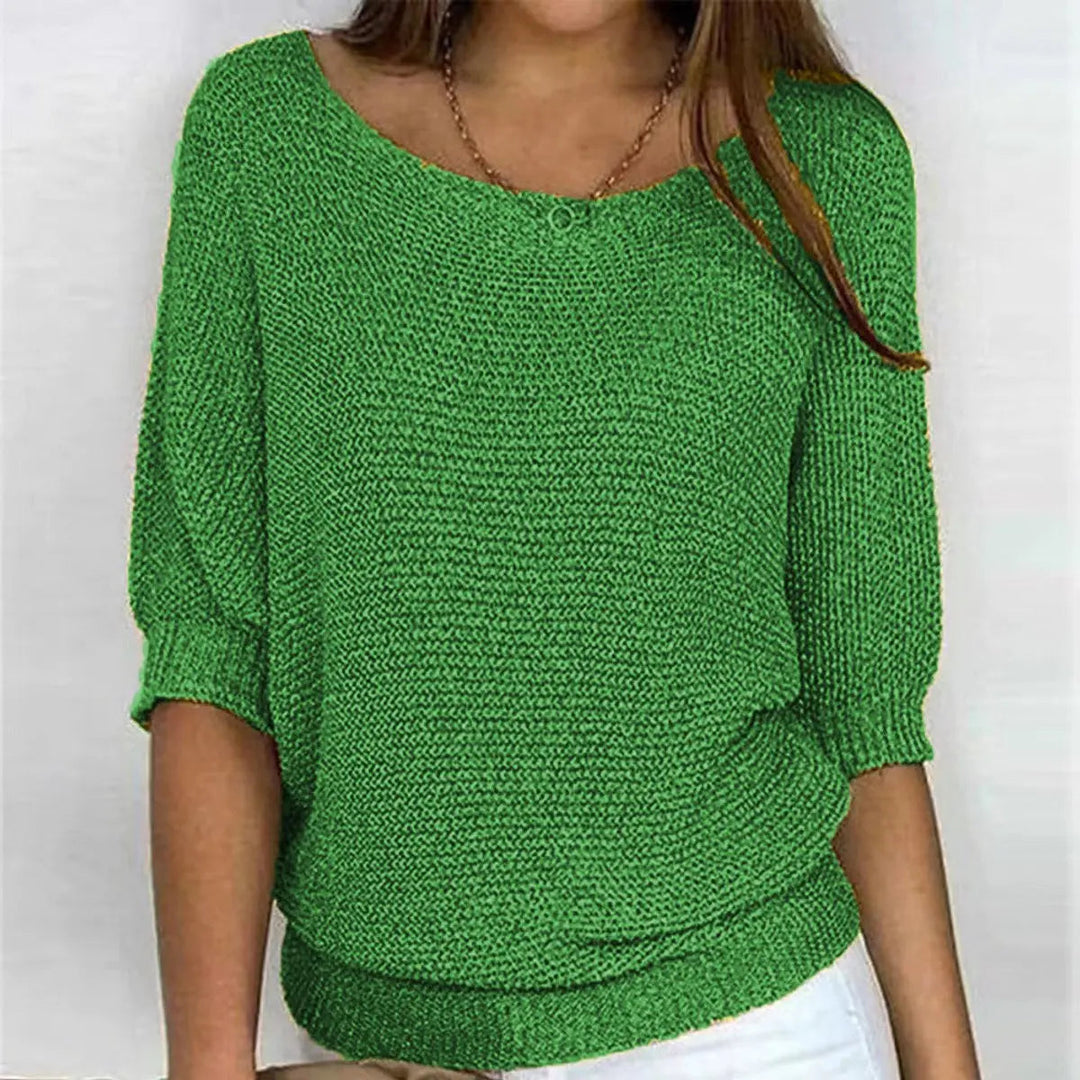 Women's Relaxed-Fit Batwing-Sleeve Knit Sweater