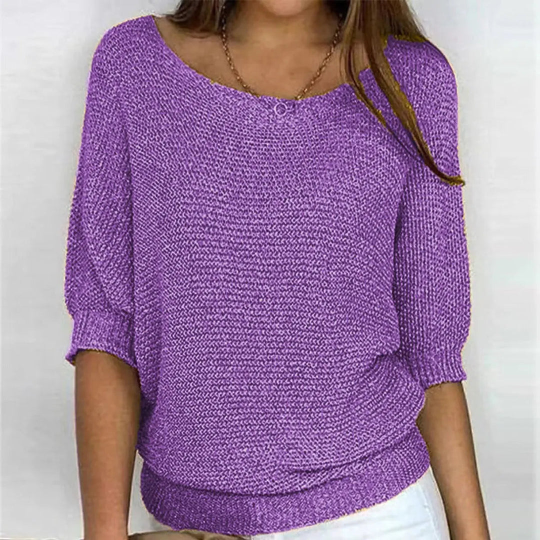Women's Relaxed-Fit Batwing-Sleeve Knit Sweater